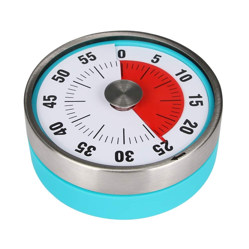 Searon 3.07" 60 Minute Round Visual Analog Timer Countdown Clock for Kitchen Classroom Meeting Kids Adults