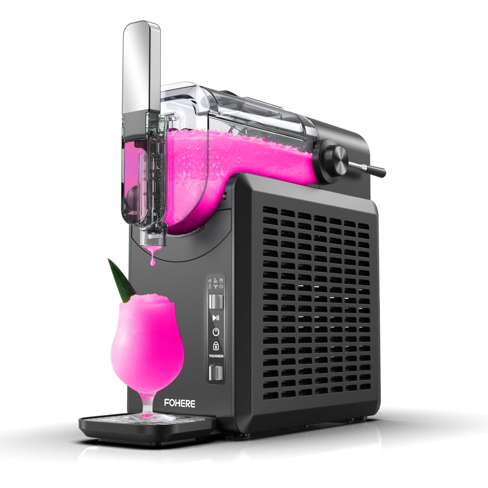 Professional Slushie Machine Slushy Machine with Self-Cleaning Function, Frozen Drink Maker with 5 Preset Programs, Cold Retention, Frozen Margaritas, Frappés, and More