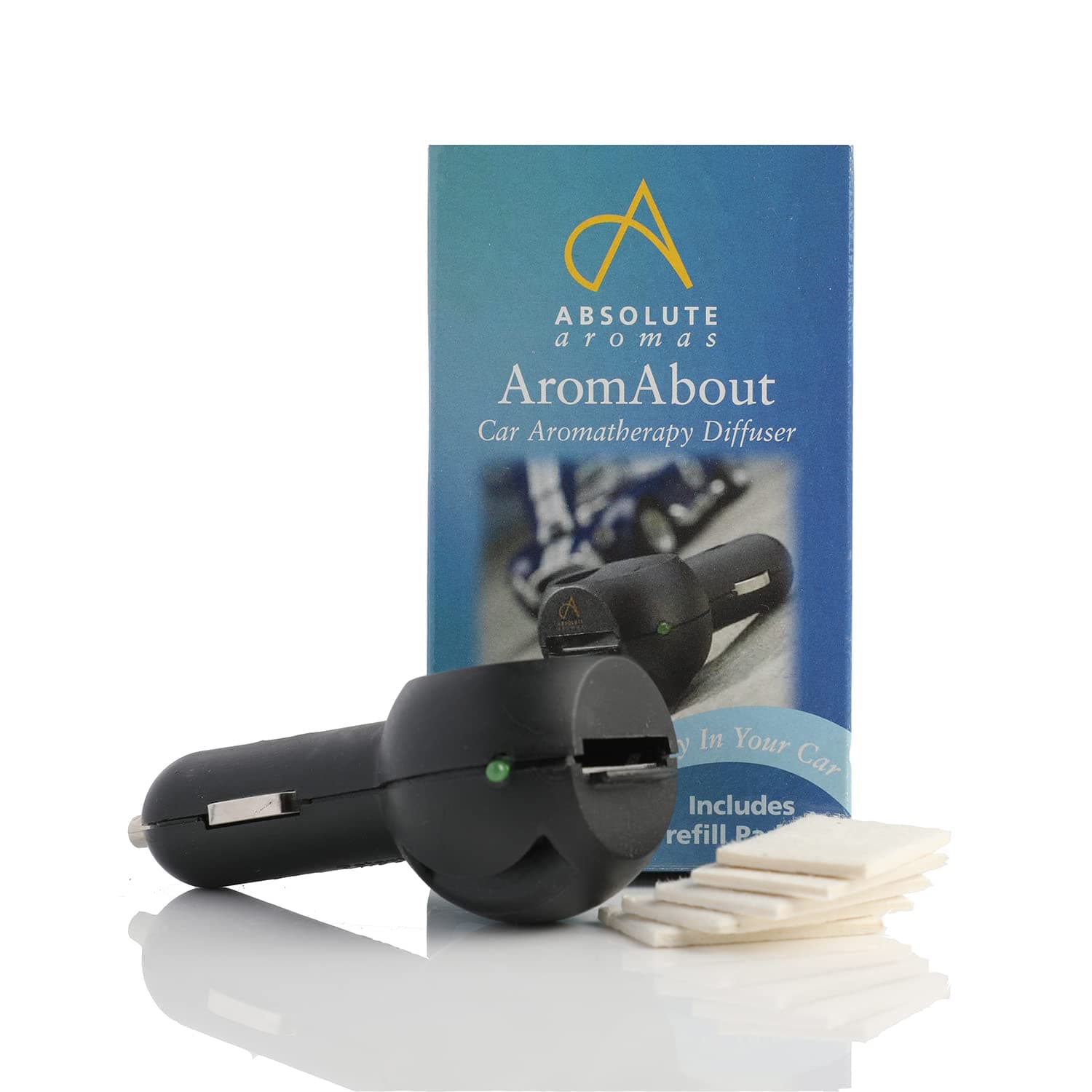 Absolute Aromas AromAbout Car Diffuser | for Therapeutic car Journey | Natural car Perfume | Luxury Aromatherapy
