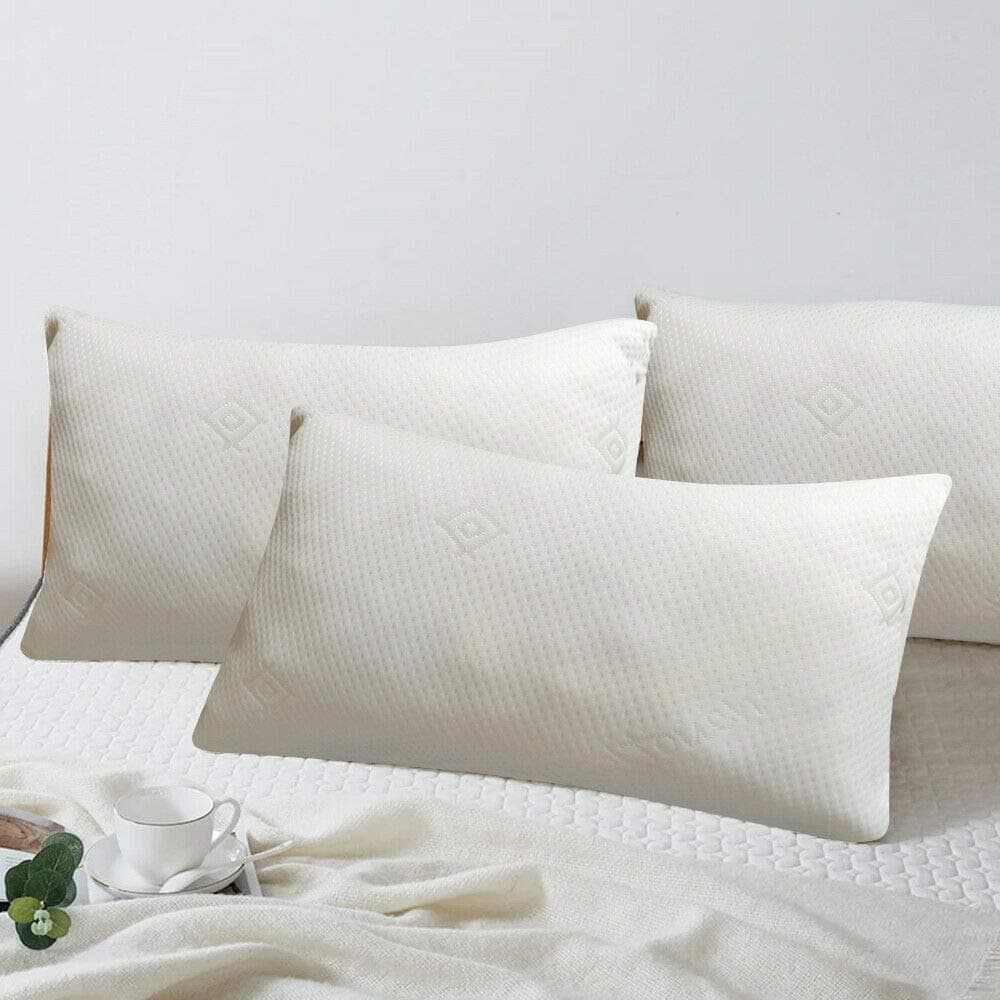 British Home Bedding Visco Elastic Memory Foam Pillow With Free Pillow Protector Pack of 2,4,6 (4)