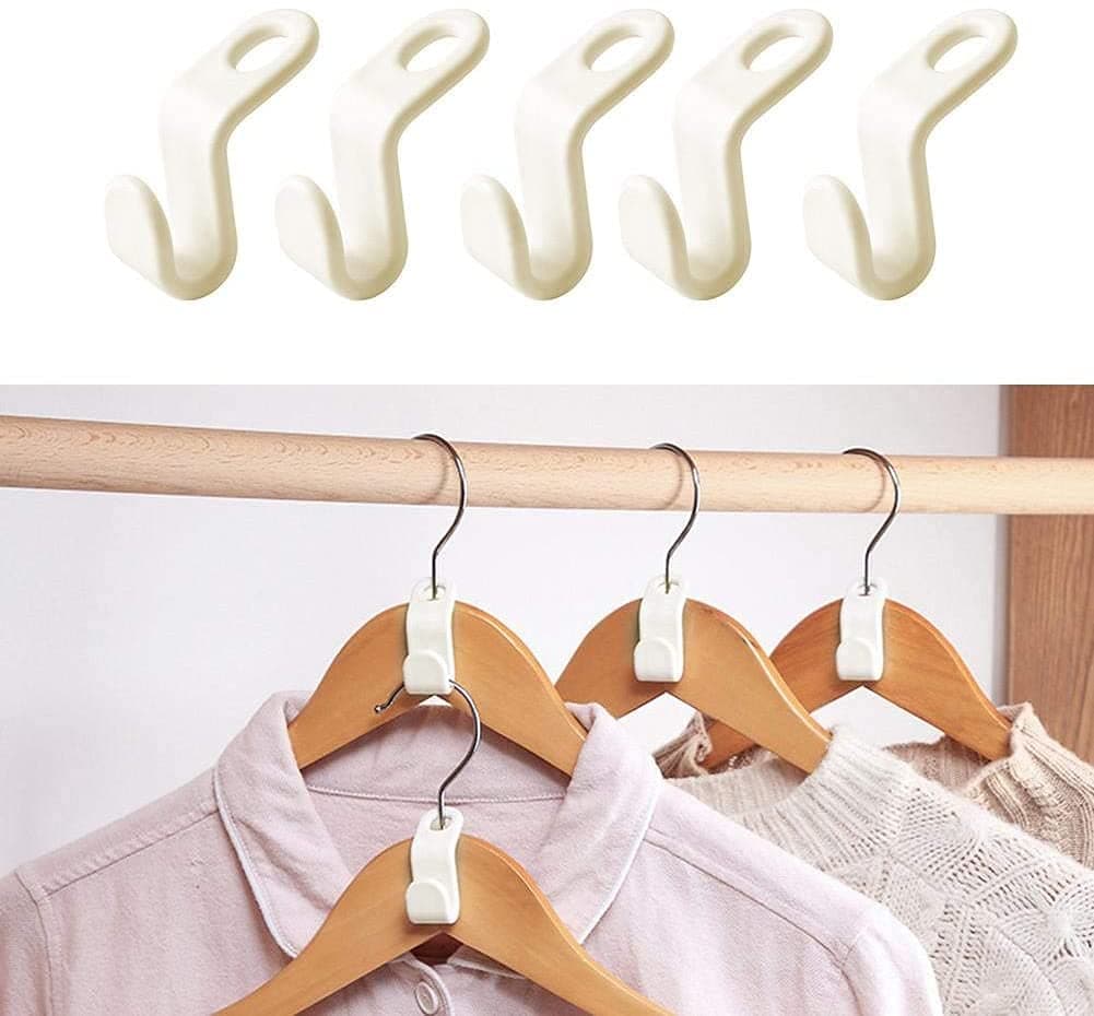 30Pcs Clothes Hanger Connector Hooks - Drop Connecting Hanger Hooks - Cascading Hangers Hooks for Clothes Closet Space Saving