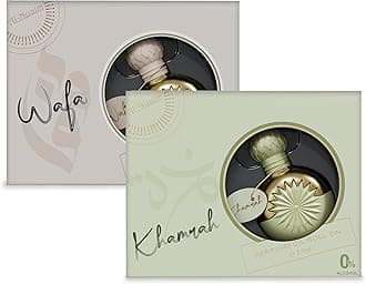 Al-Nuaim Wafa & Khamrah Attar - Pack of 2 (9.9ml Each) | Alcohol Free | Attar Roll On | Luxury Scent With Long Lasting Fragrance