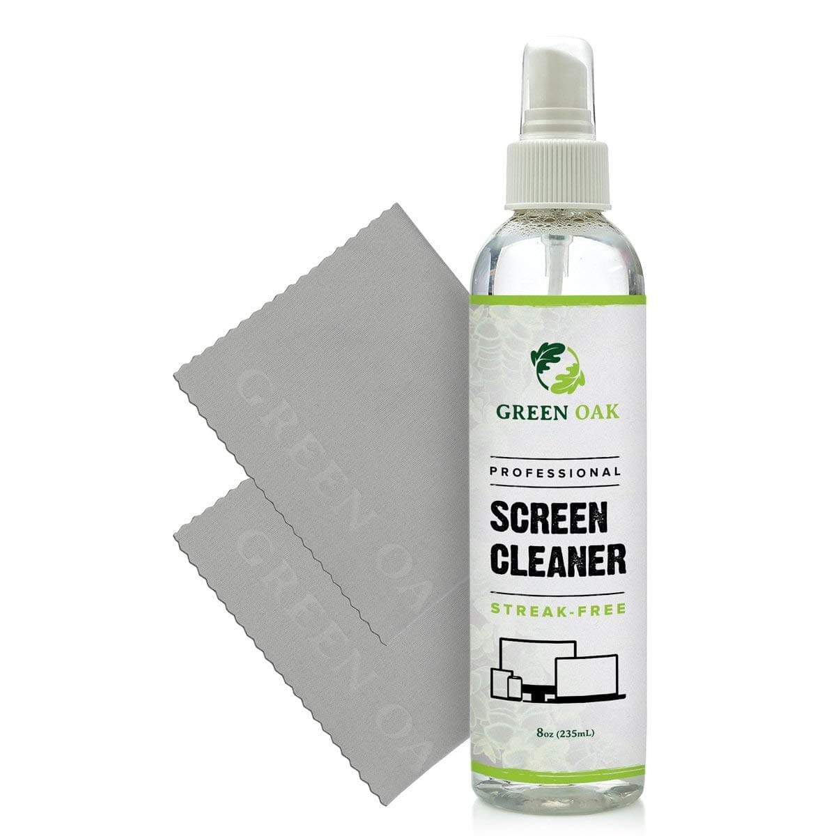Screen Cleaner – Green Oak Screen Cleaner Spray for LCD, LED, TVs, Laptops, Tablets, Monitors, Phones, and Other Electronic Screens - Gently Cleans Fingerprints, Dust, Oil (8oz)