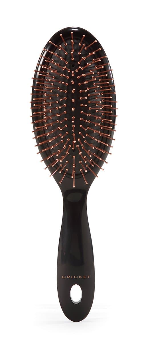 Cricket Copper Clean Oval Paddle Hair Brush with Copper Bristles, Hairbrush for Long Short Thick Thin Curly Straight Wavy All Hair Types