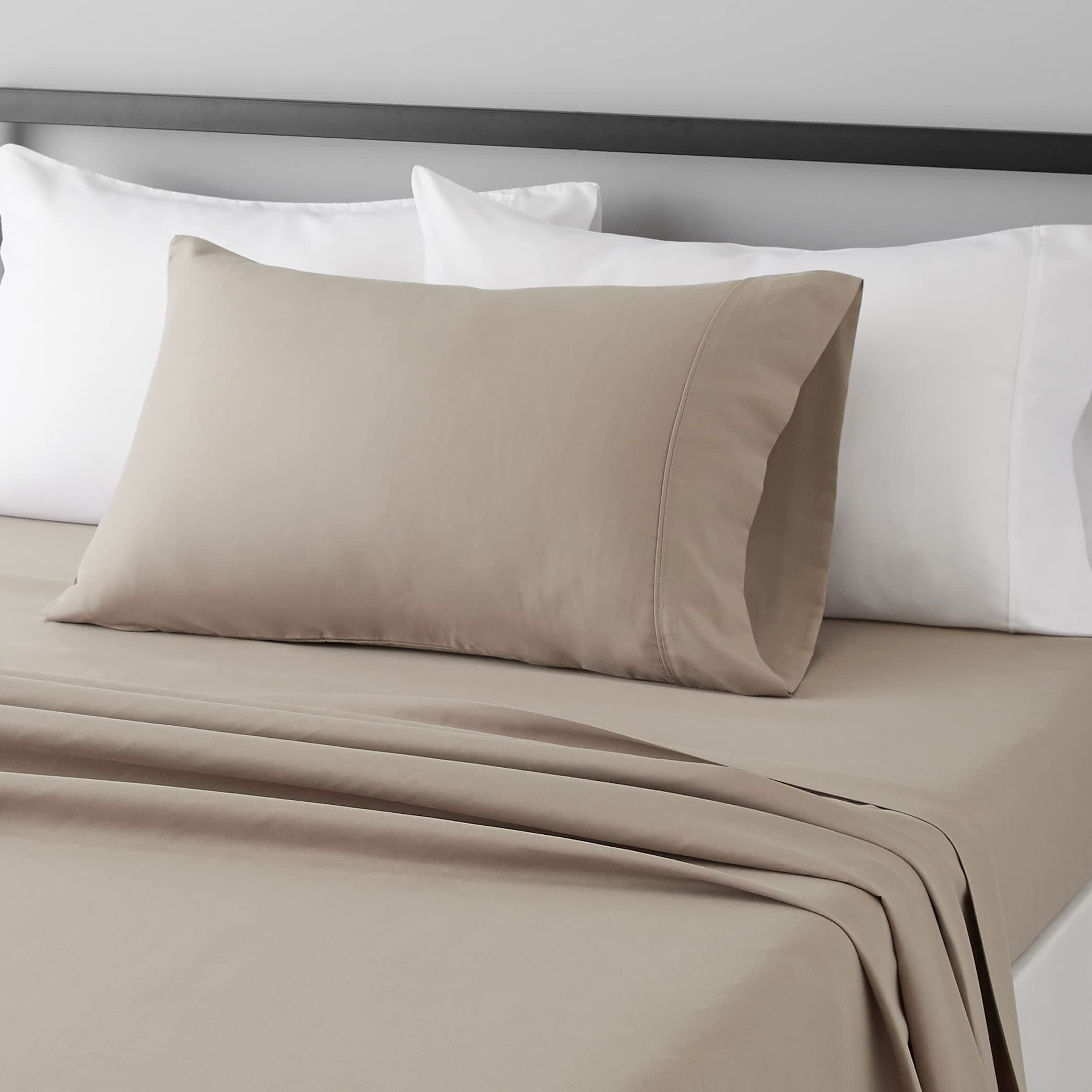 Amazon Basics Microfiber Sheet Set - Twin, Taupe