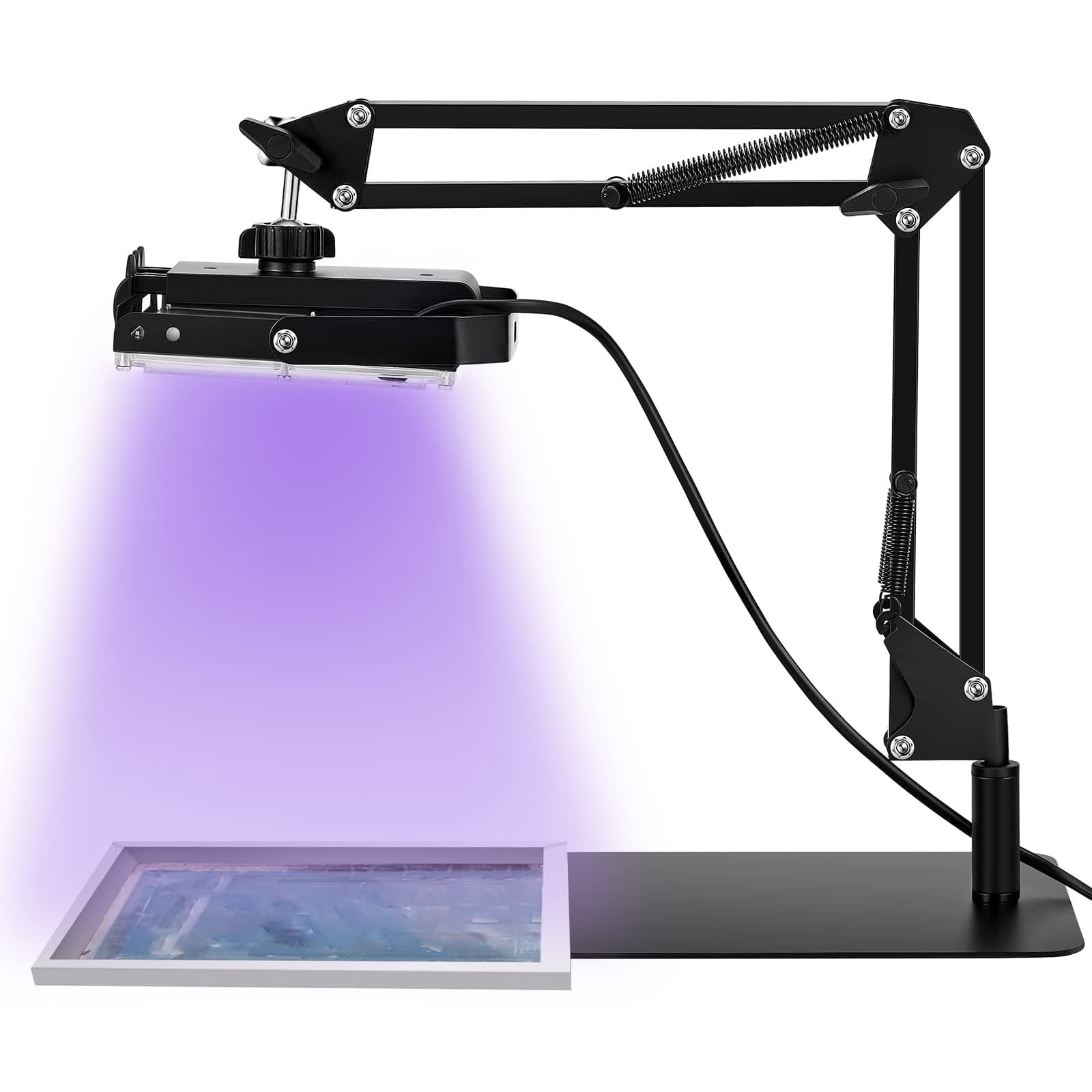 50W LED Exposure Unit Kit UV Screen Printing Light Screen Printing Exposure Unit with Retractable Adjustable Stand for Screen Print Exposing Photo Emulsion Cyanotypes Office