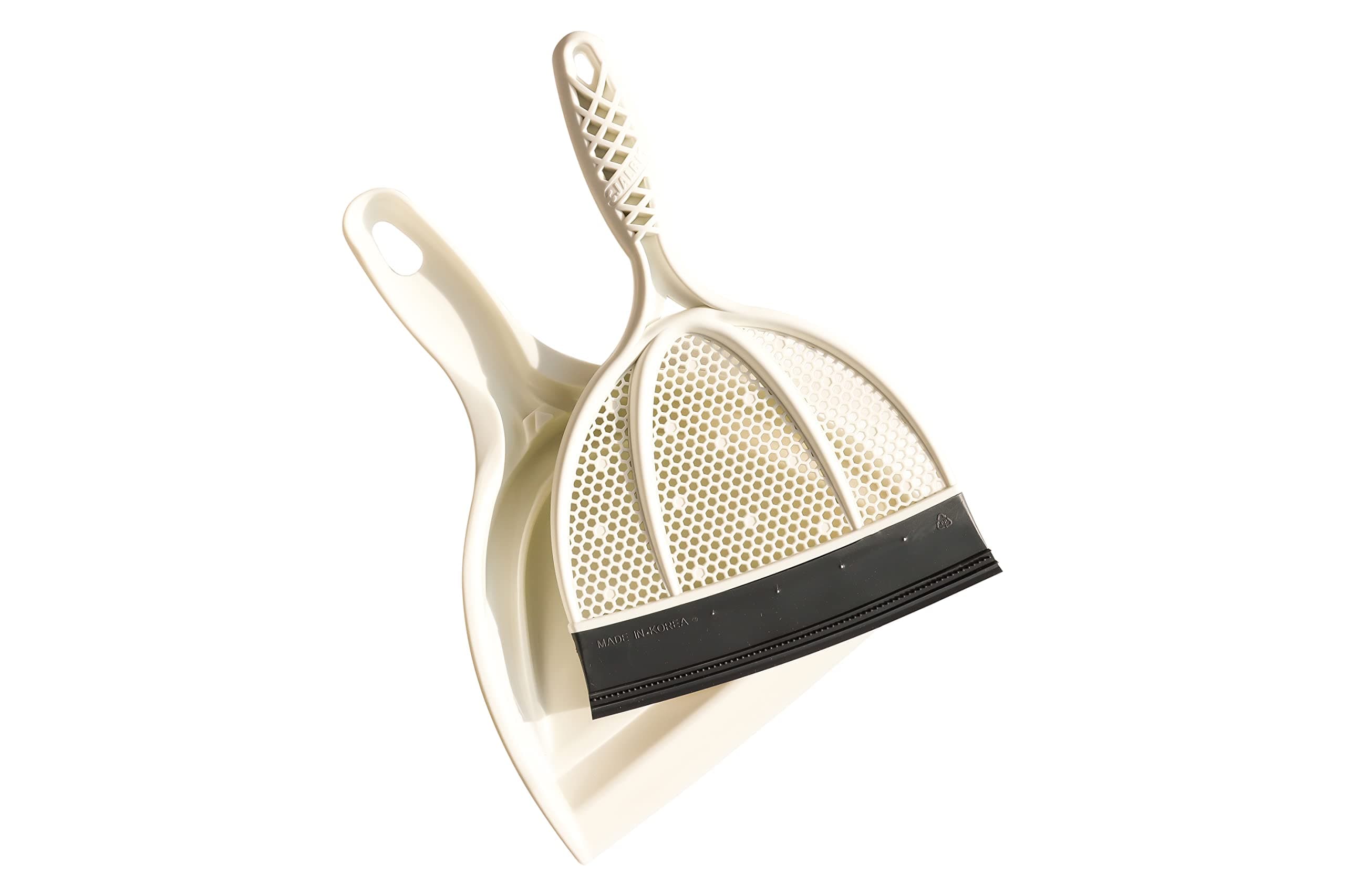 Silicone Handheld Brush & Dustpan Set - All Smooth Surface Squeegee Sweeper - Ideal for Pet Hair Removal, Wet and Dry Use to Maximize Clean-Up Efficiency