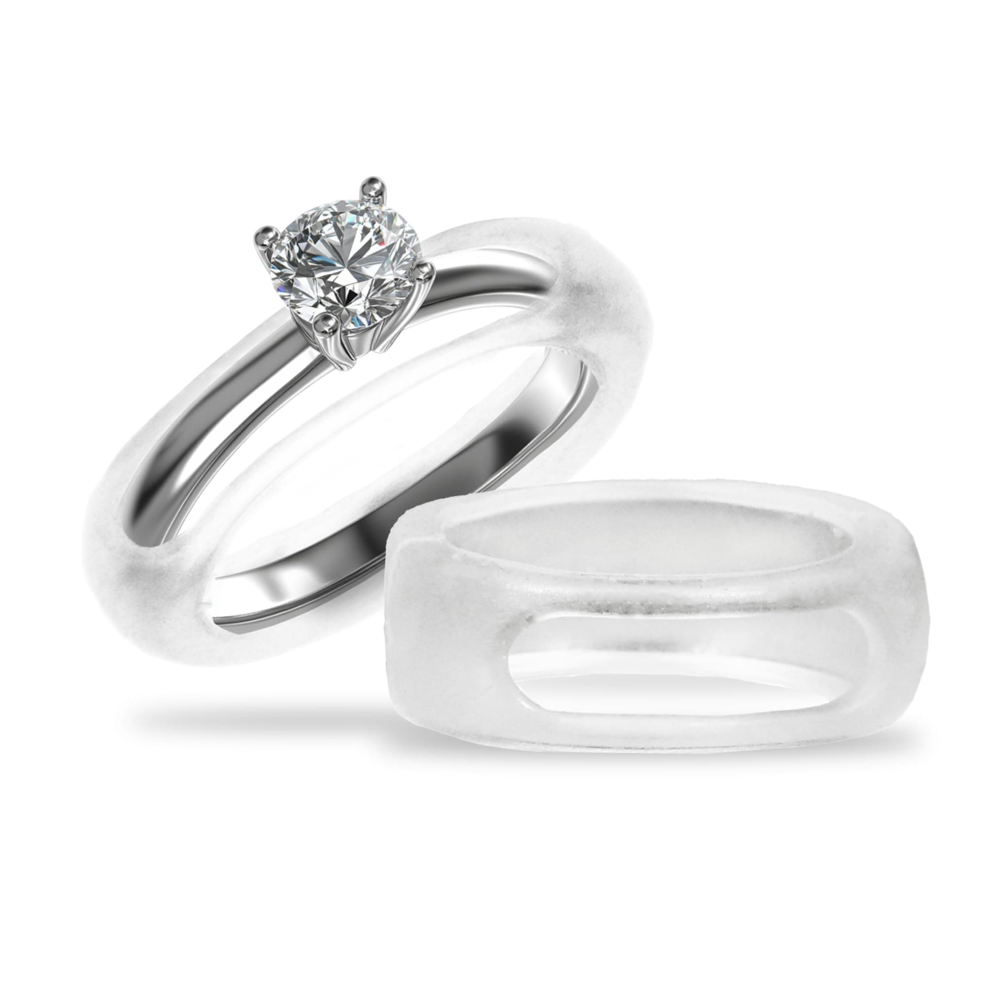 Silicone Ring Protector - Engagement and Wedding Ring Protector for gym for Sizes 4-8 - Pack of 3 (Oura Ring Fit May Vary)