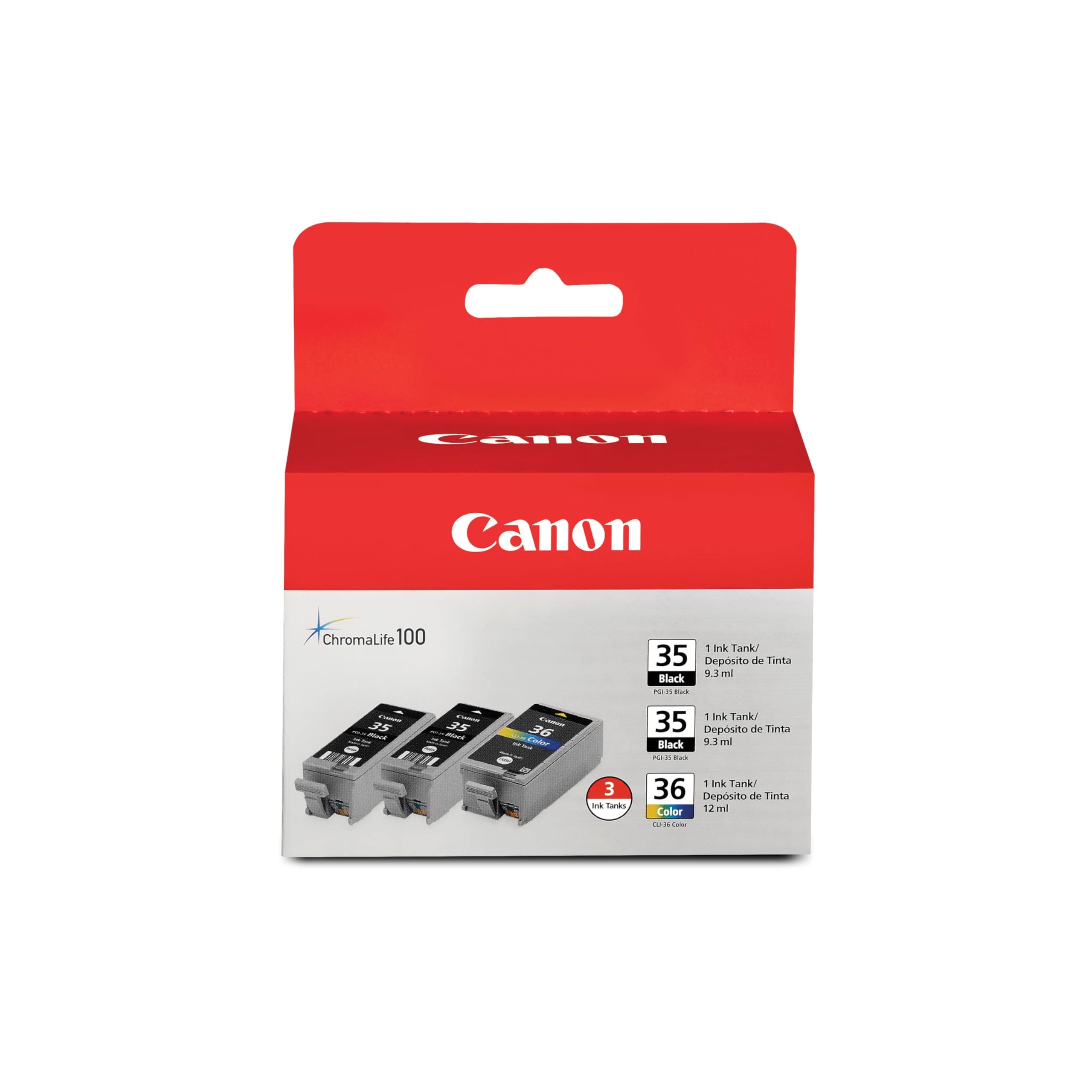 Canon PGI-35/CLI-36 2 Genuine Black and Color Value Pack Compatible to iP100, iP110, TR150 and TR160 Printers