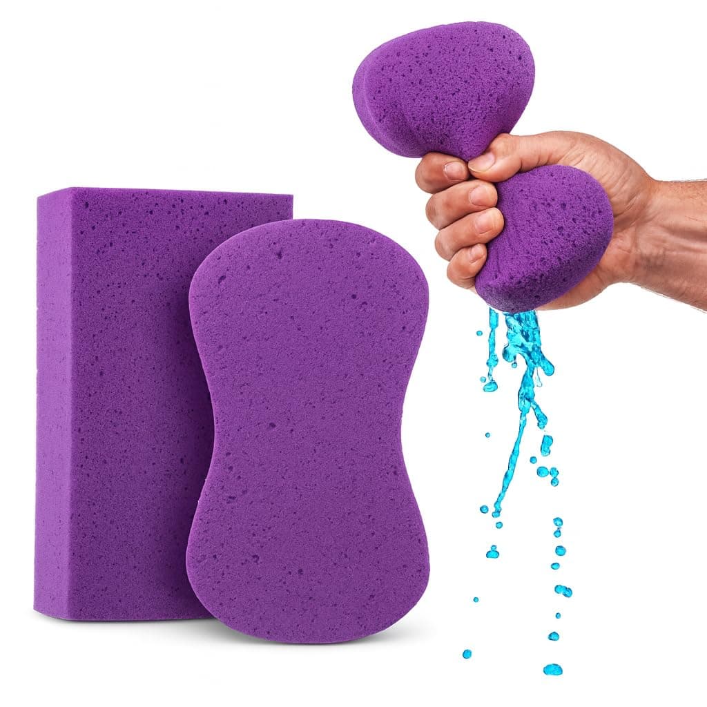 Sponges for Cleaning - 2 Pack - Multi-Purpose Cleaning Sponge, Perfect Car Wash & Household Cleaning, Ideal Tile Grout & Painting