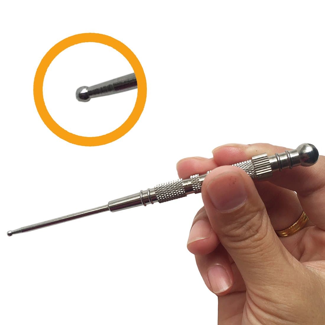 Spring Loaded Ear and Body Point Probe Stimulator Pocket Ear Chart and Pouch