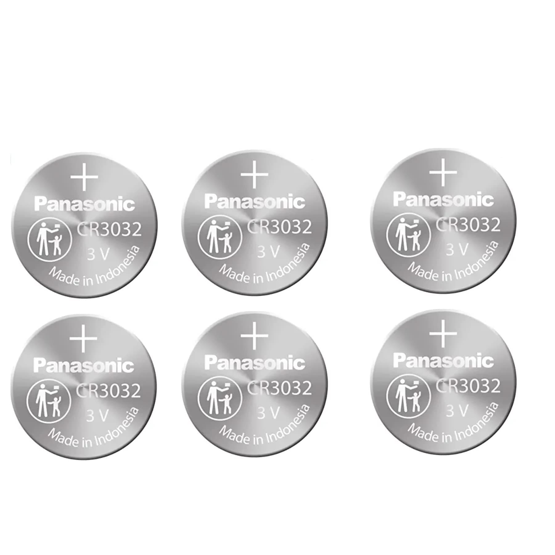 Panasonic 6-pack Battery, Lithium Button Cell Cr3032- Cr 3032