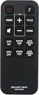 VINABTY AKB74815301 Replaced Remote fit for LG Sound Bar Surround S55A3-D LAS454B S45A1-D LAS453B SH3B SPH3B-W SH3K SJ4Y SPH4B-W LAS485B SPH4BW S45A1D S55A3D SPH3BW SJ7