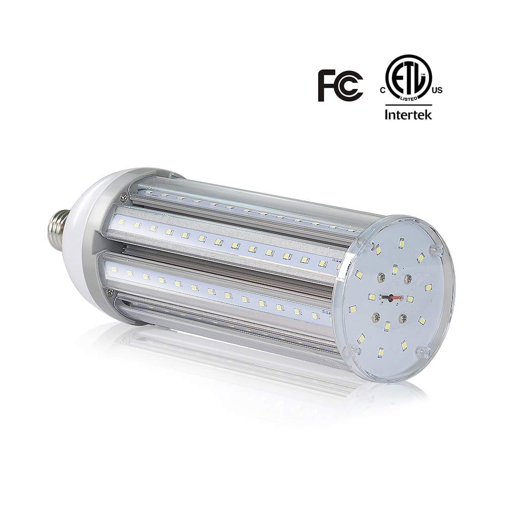 60W LED Corn Light Bulb, E39 Base 6000LM Daylight, 5000K, AC90-277V, for Garage Workshop Street Lamp Post Lighting Factory Warehouse High Bay Lighting