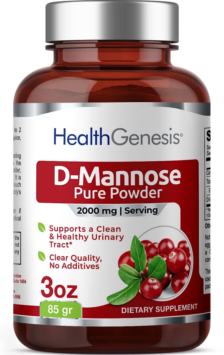 D-Mannose Pure Powder 2000 mg 3 oz 85 g - Supports Urinary Bladder Tract Health