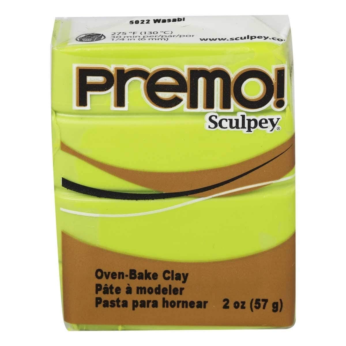 Sculpey Premo Polymer Clay 2oz-Wasabi