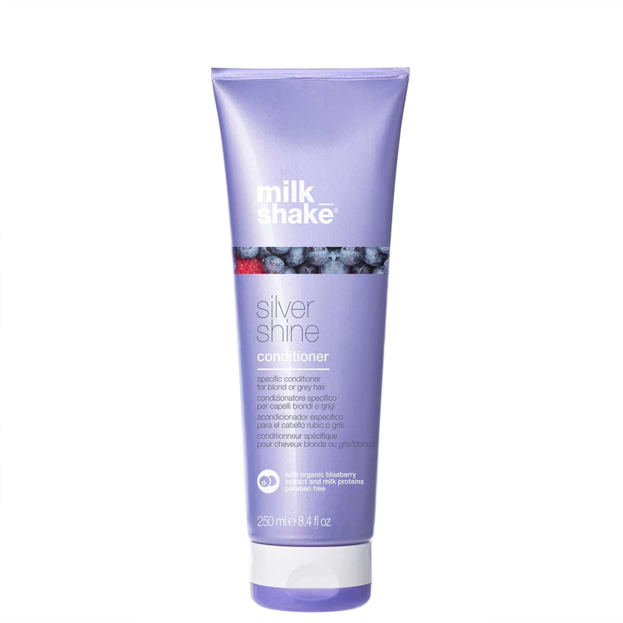 Silver Shine Conditioner 250 ml, Specific Anti-Yellow Conditioner for Blonde or Grey Hair, with Violet Pigment, Made in Italy