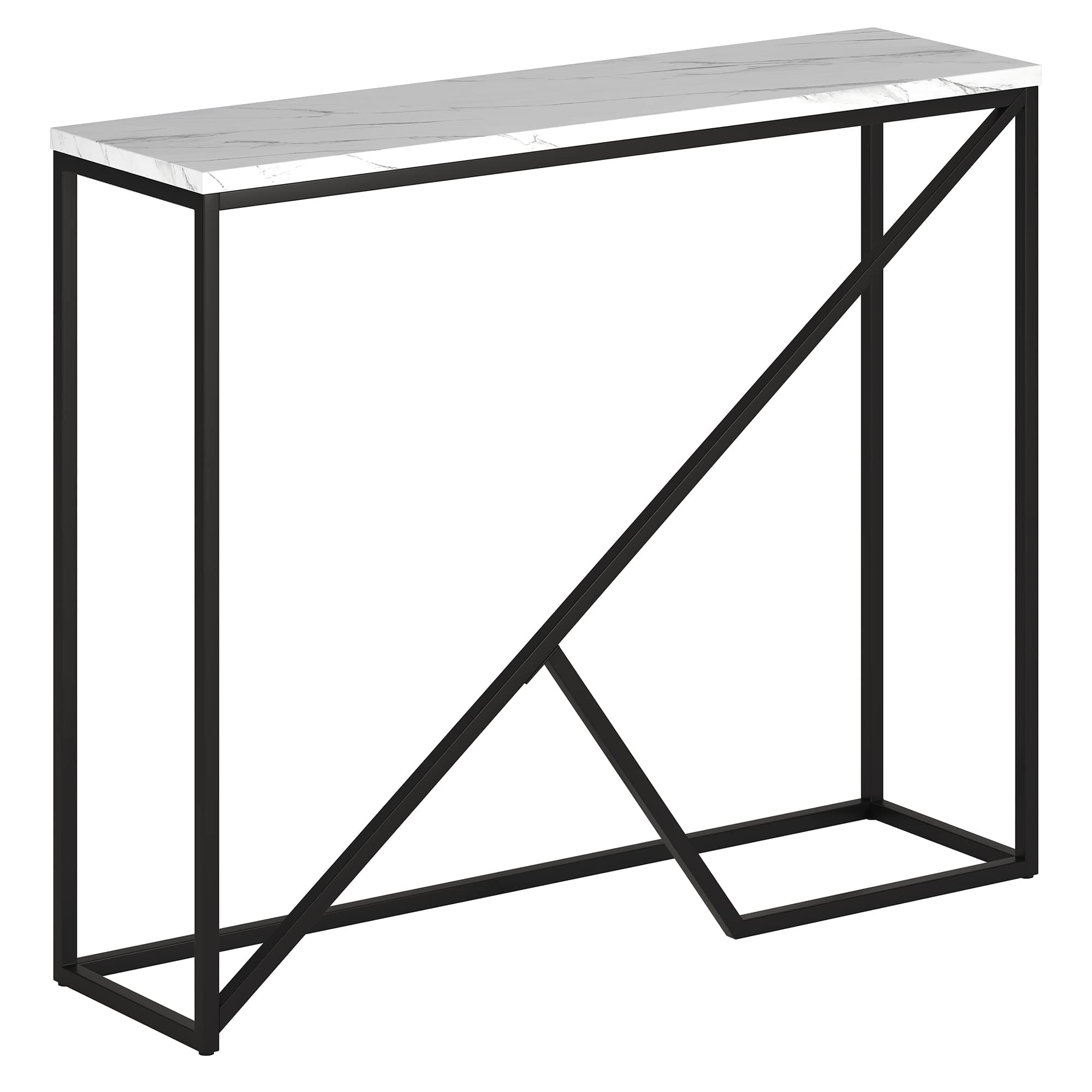 Henn&Hart Stella Console Table, 36" Wide, Black/White