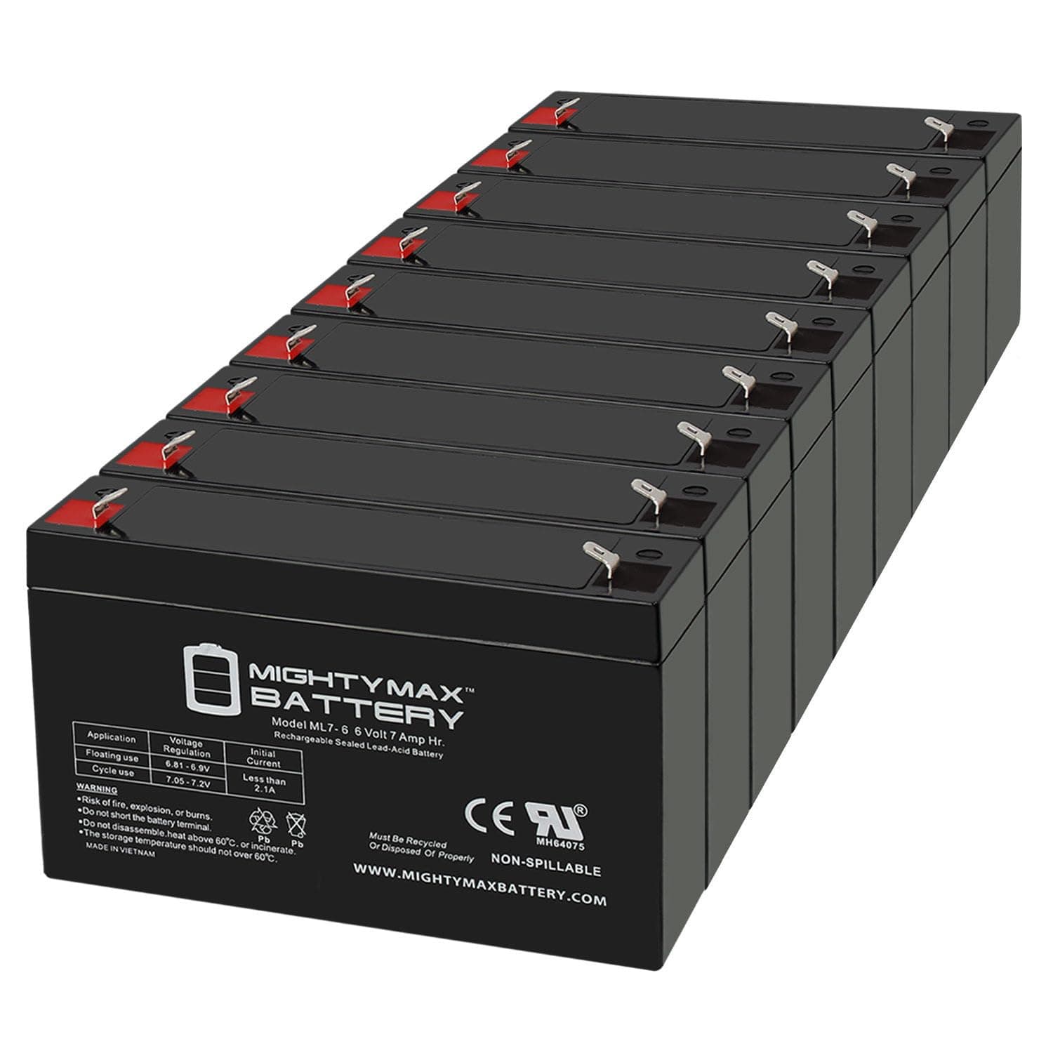 Mighty Max Battery 6V 7Ah SLA Replacement Battery for Enduring 3FM7 9 Pack