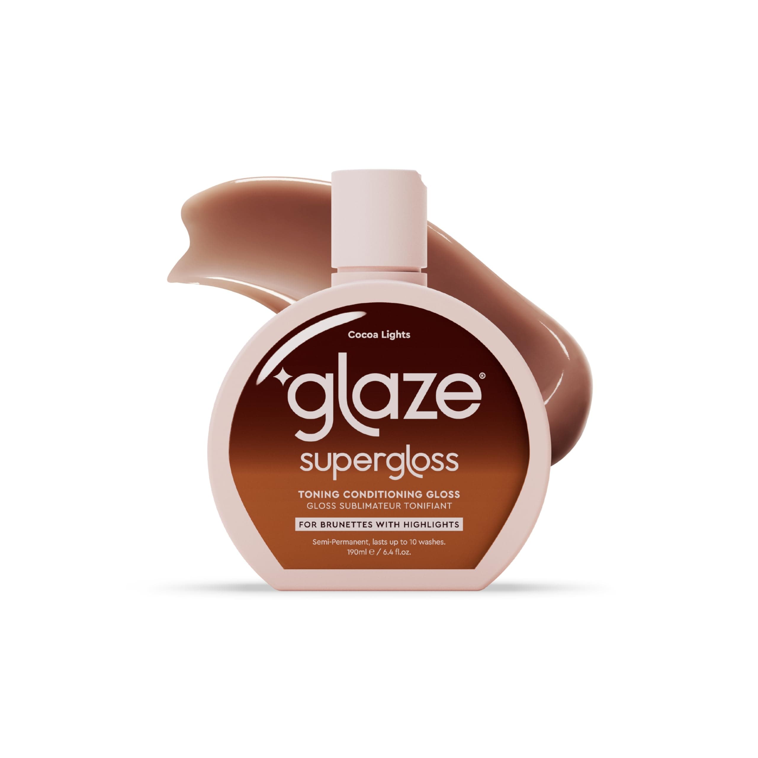 Super Gloss Color Conditioning Gloss – Cocoa Lights for Medium to Dark Brown Hair with Highlights – Rinse Out Semi-Permanent Hair Gloss that Enhances Color and Boosts Shine & Hydration