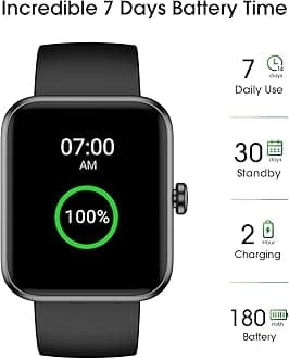 Smart Watch, Fitness Tracker with 45mm Touchcreen, Heart Rate Monitor, Blood Oxygen, Sleep Tracking Fitness Watch IP68 Waterproof Smartwatch for Women Men Compatible with Android iOS