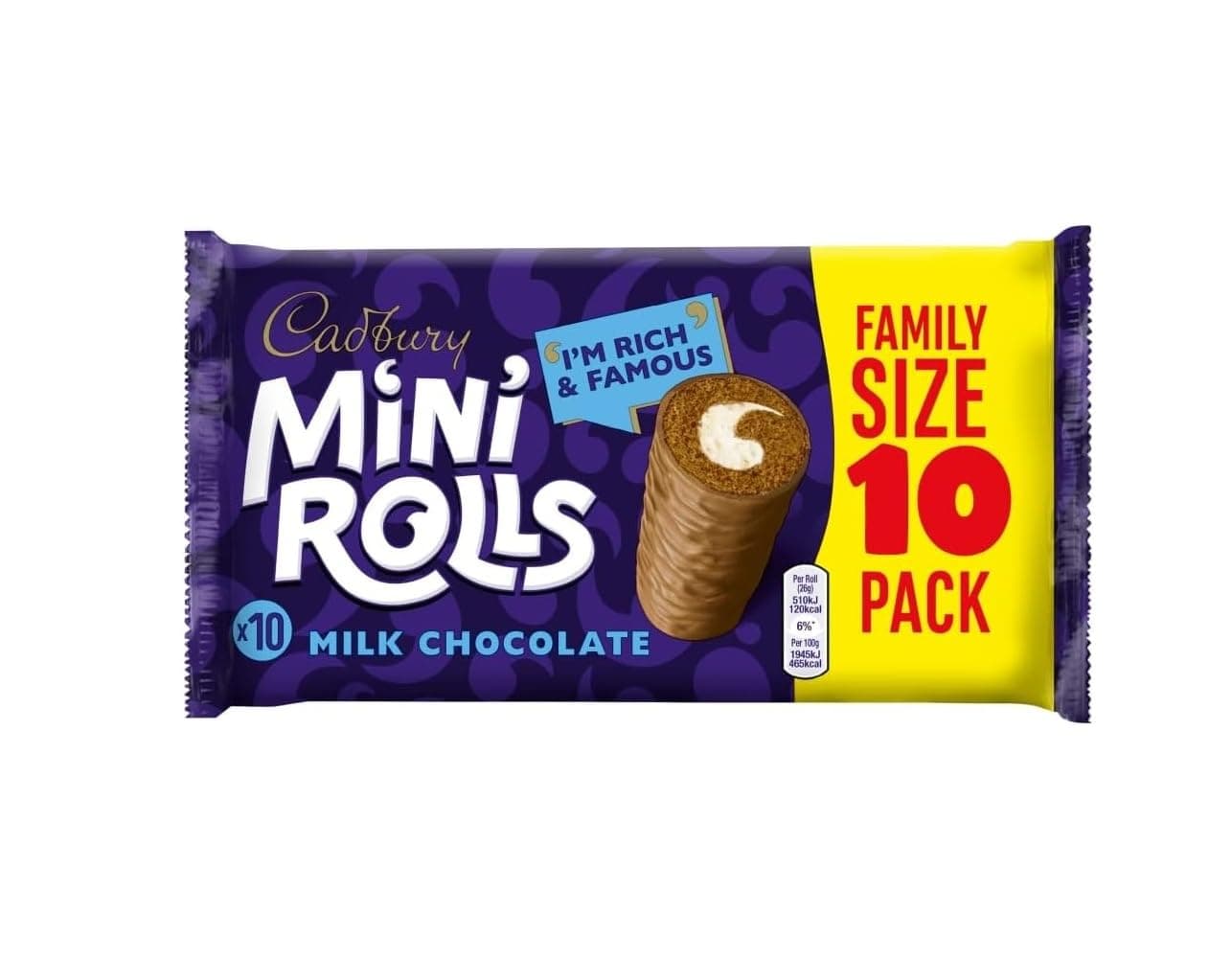 Cadbury 10 Milk Chocolate Mini Rolls