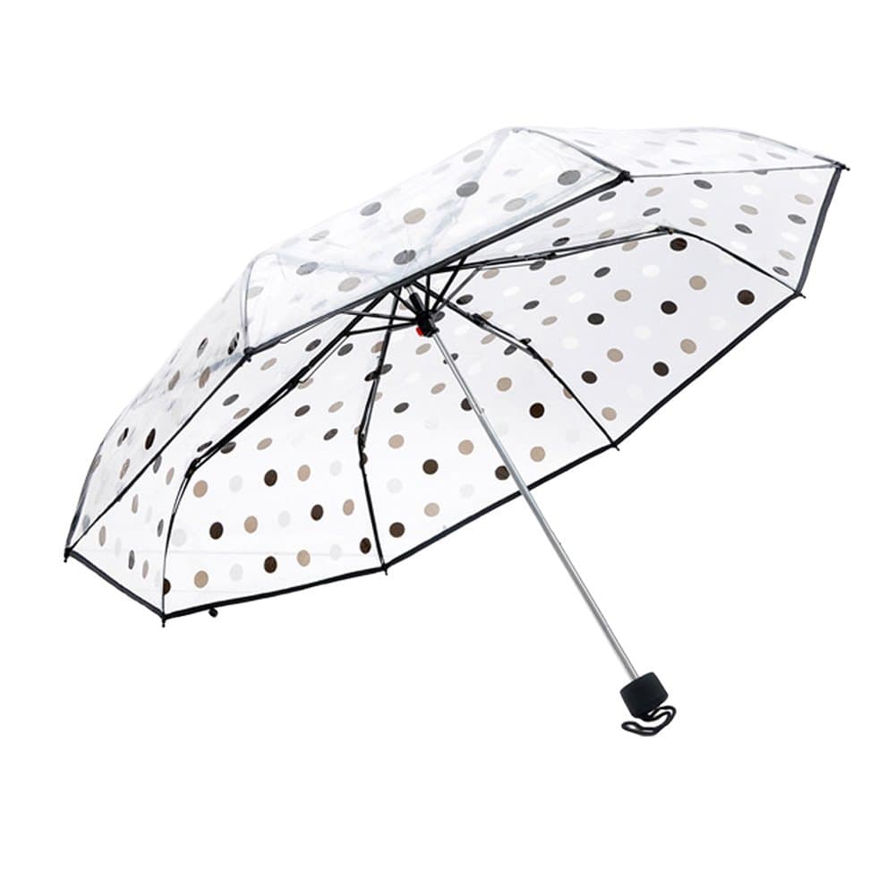 Clear Umbrella Folding Rain Umbrella (Dark)