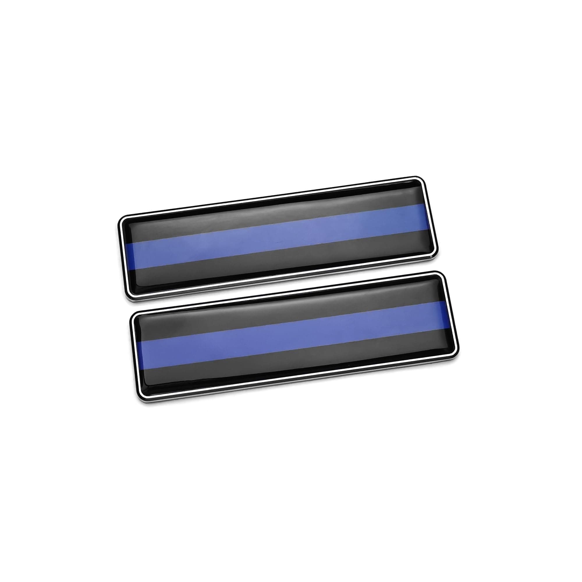 One Pair 3D Metal Thin Blue Line Emblem Sticker Decals Universal Auto Home Office Badge Decal 104.5 * 30mm