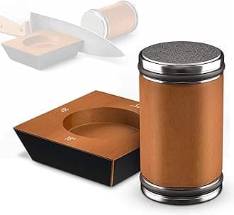 Rolling Knife Sharpener, Multi-Angle Knife Sharpening Tool with Industry Diamonds for Kitchen Knives - Knife Sharpener Kit Offers 15, 17, 20 & 22 Degree Sharpening, 4 Angle