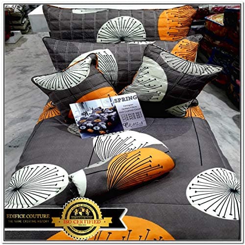 Edifice Couture Comforter Sets - 90 X 100 Inches, Silver