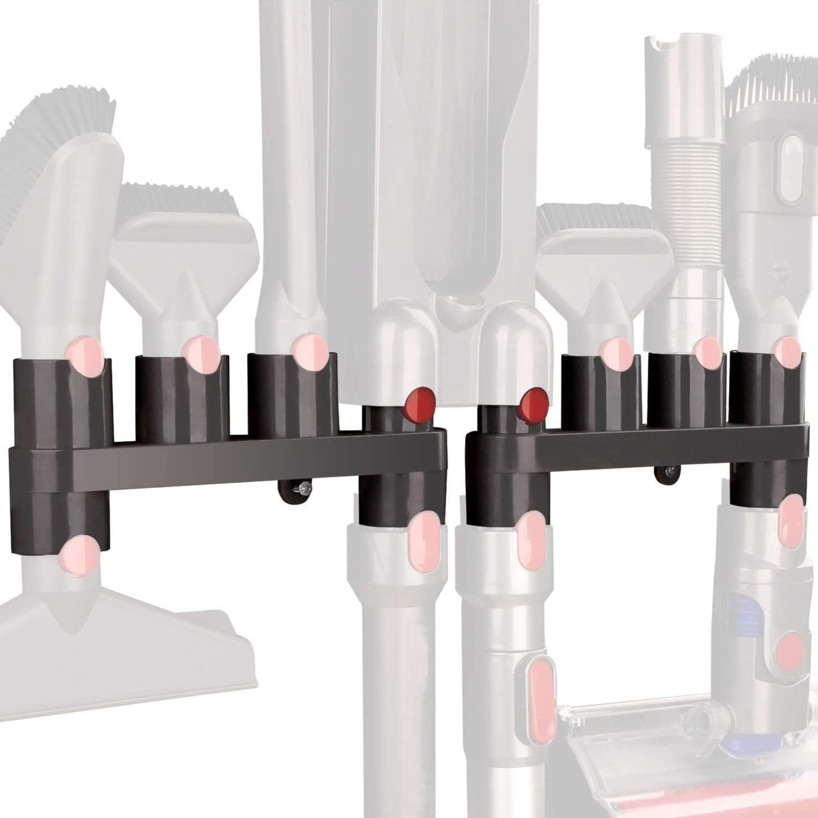 Plastic Accessory Holder Compatible With Dyson V15 V11 V10 V8 V7 Vacuum Cleaner, Mess Free Attachments Organizer Tool, Use On Docking Station Or On Wall Mount (Screws Included) (Grey)