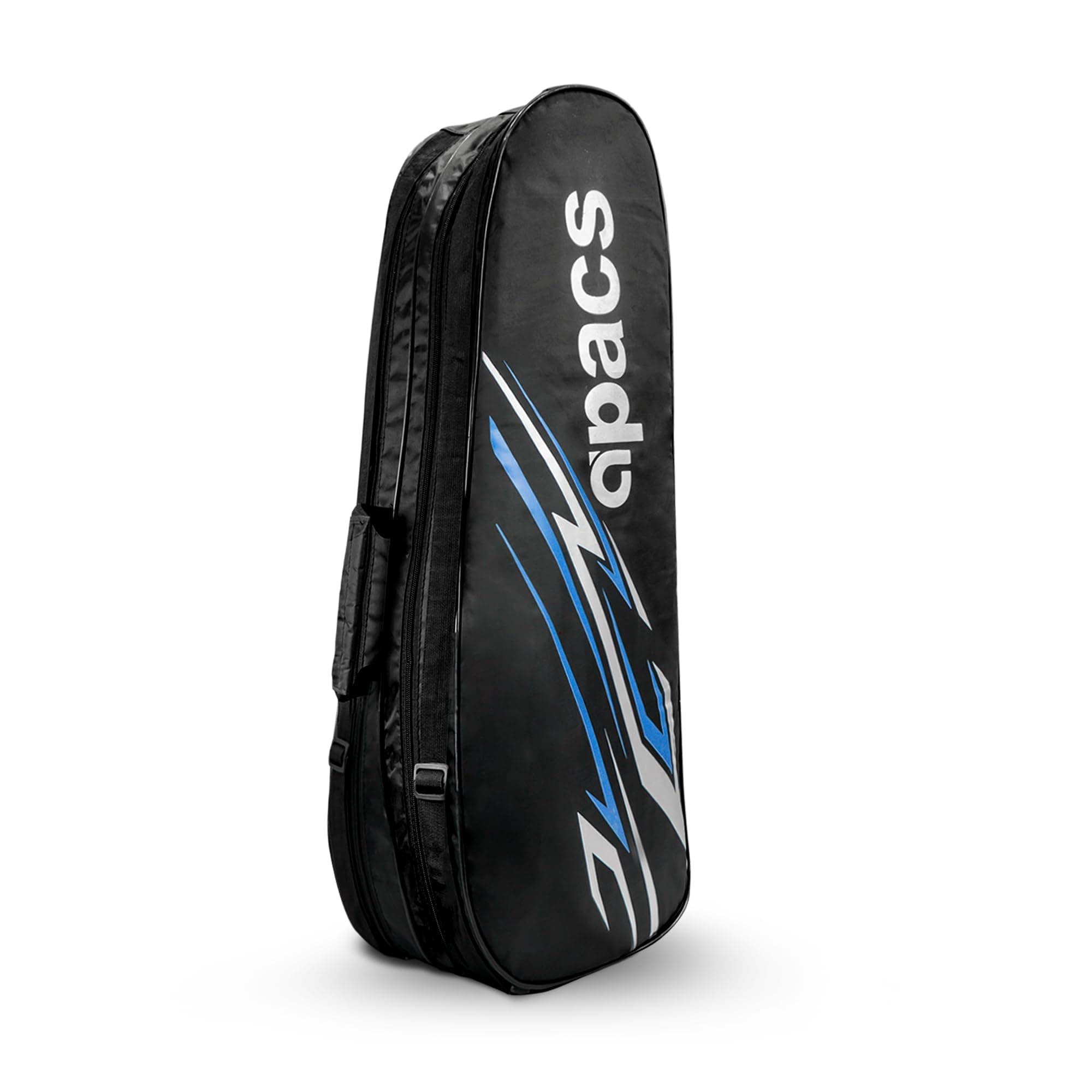 Apacs Badminton Kitbag | Two Compartments | Soft Padded Shoulder Straps | Durable Polyester Badminton Kitbag (Black)