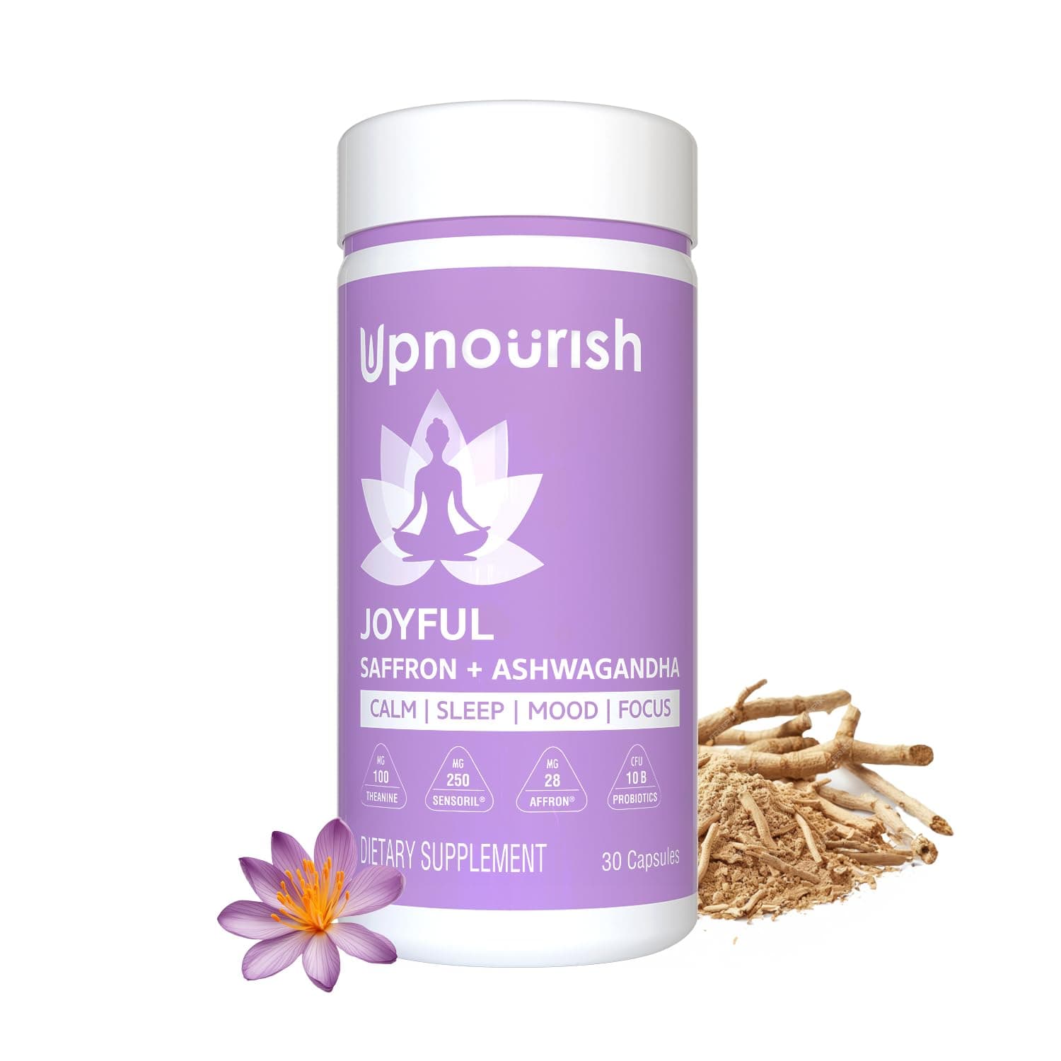 Organic Ashwagandha Saffron Supplement with Probiotics