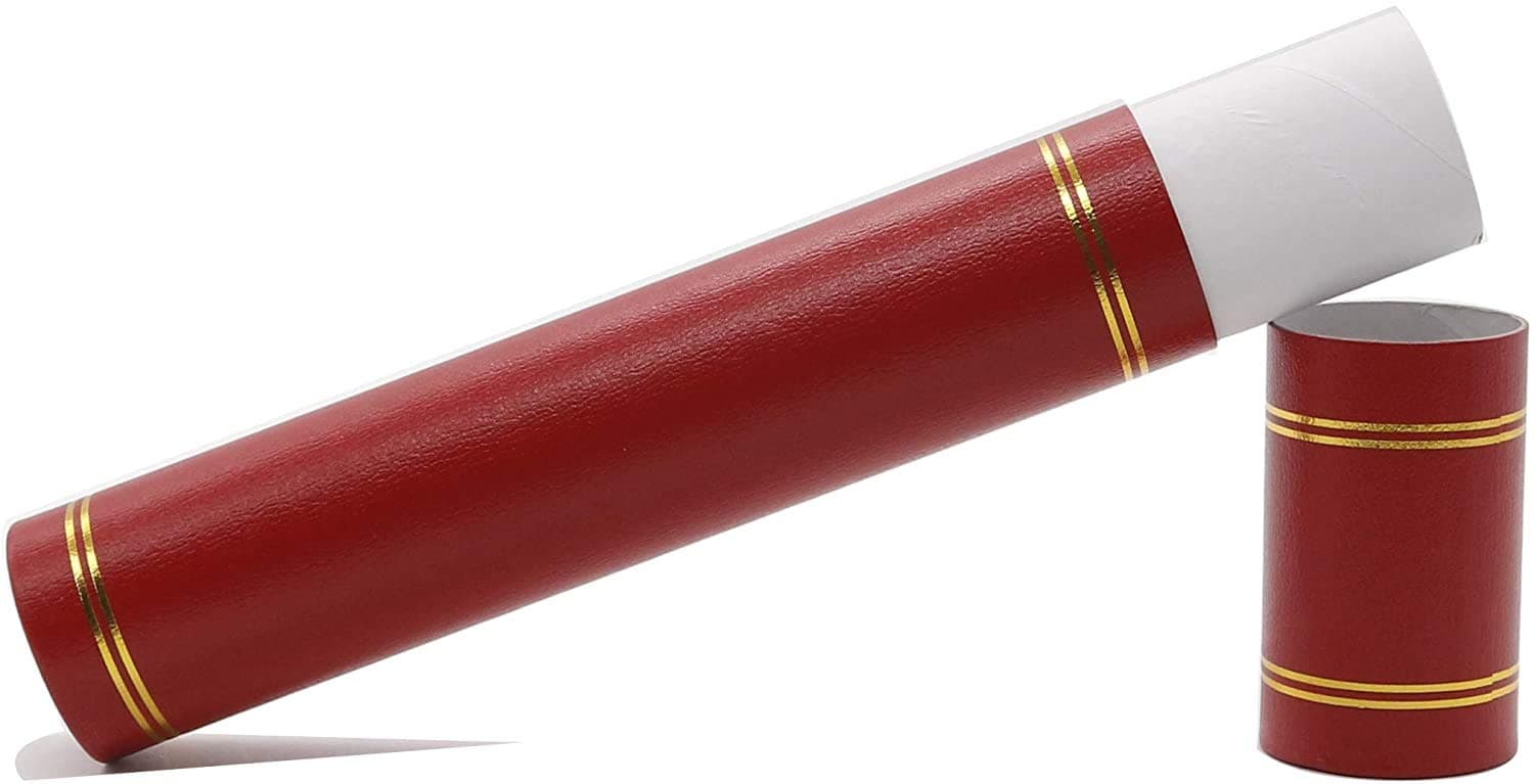 GraduatePro Certificate Diploma Tube Holder Scroll Red