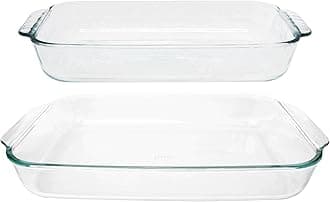 1, 2 Piece Value-plus Pack : Pyrex Basics Clear Oblong Glass Baking Dishes, 2 Piece Value-plus Pack Set