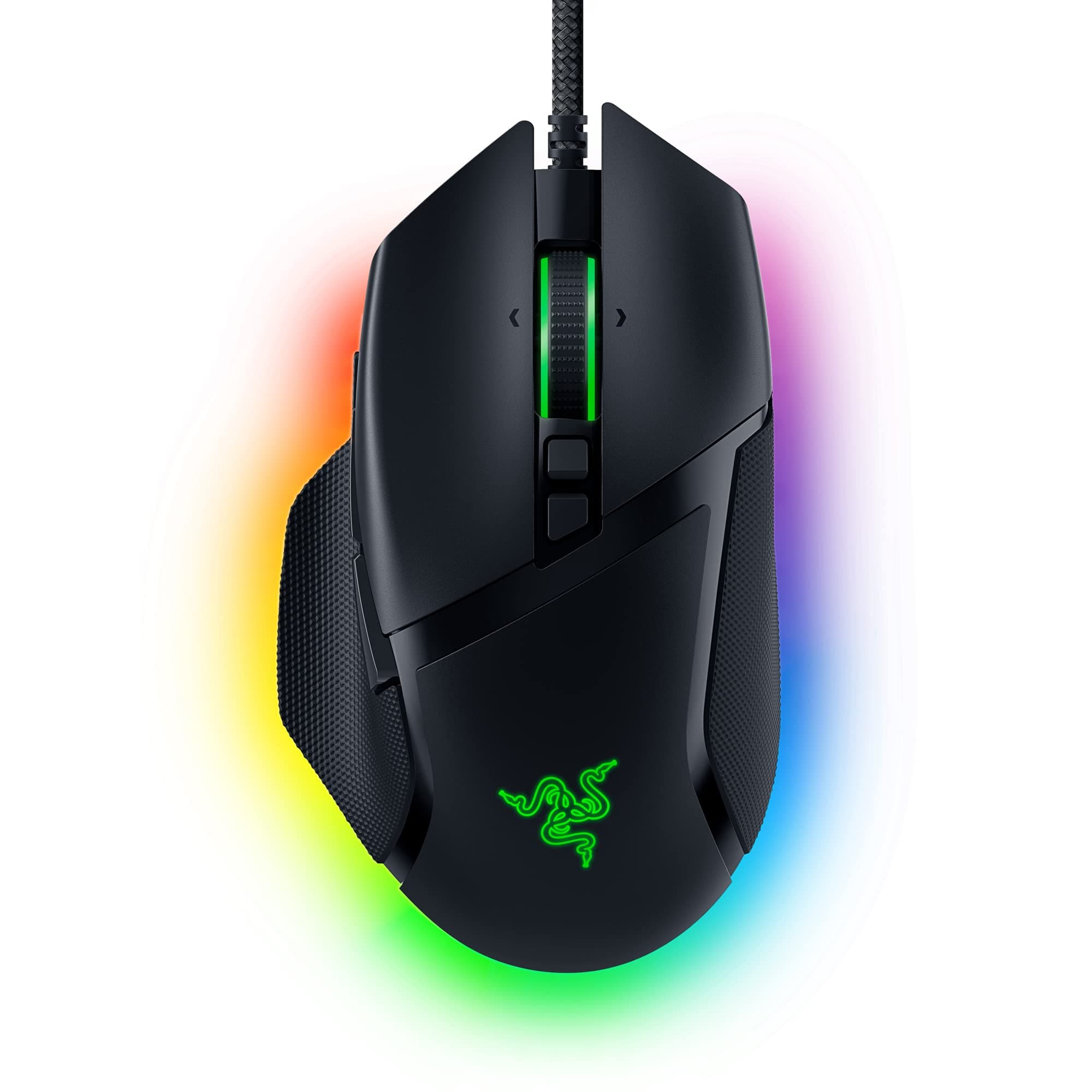 Basilisk V3 Customizable Ergonomic Gaming Mouse: Fastest Gaming Mouse Switch - Chroma RGB Lighting - 26K DPI Optical Sensor - 11 Programmable Buttons - HyperScroll Tilt Wheel - Classic Black
