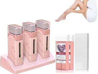Portable Wax Warmer with Triple Cartridges, Wax Heater Machine for Hair Removal, Electric Depilatory Roller Home Waxing Kit for Women and Men