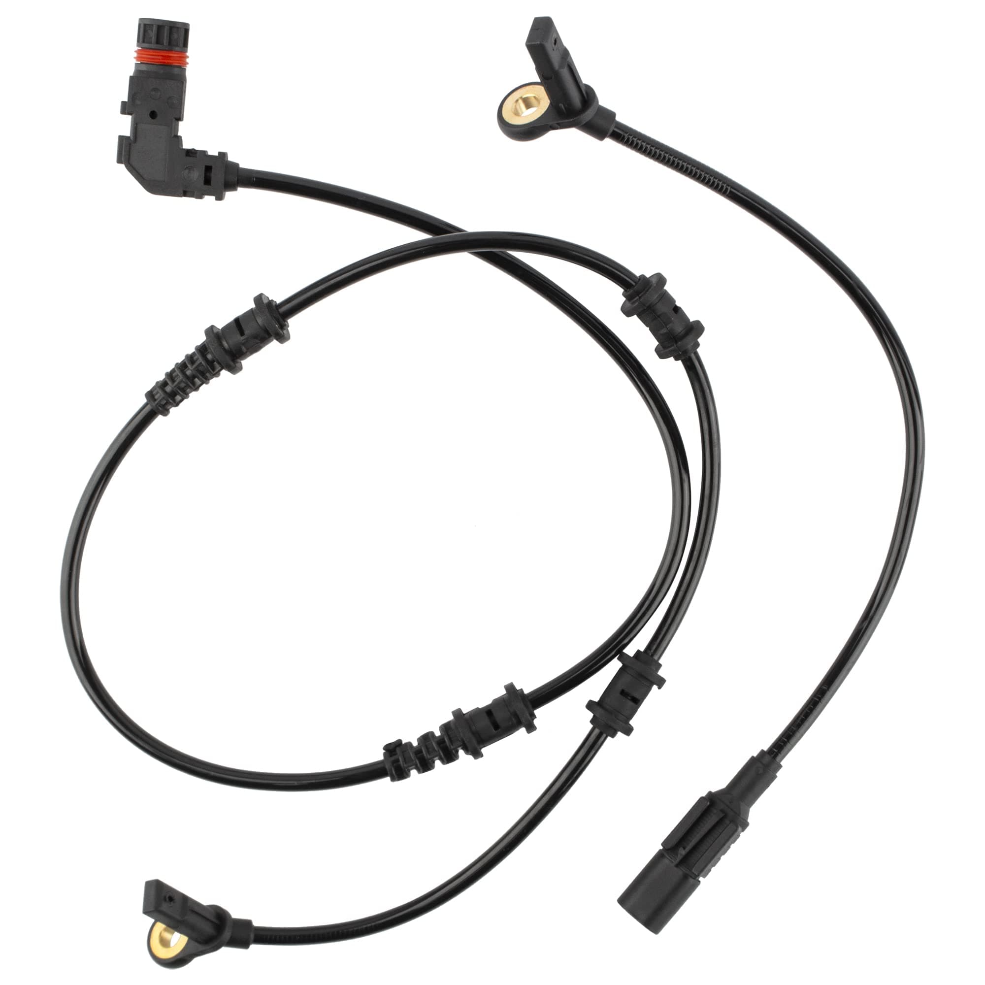 BOXI 2PCS Front/Rear+Left/Right ABS Wheel Speed Sensor Fit for Mercedes-Benz GL320/GL350/GL450/GL550/ML320/ML350/ML450/ML500/ML550/ML63 AMG/R320/R350/R500/R63 AMG | ALS365 1645400717 ALS376 1645400917