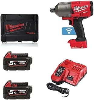 Milwaukee M18ONEFHIWF34-0X 18v M18 3/4in One-Key Fuel High Torque Impact Wrench with 2 x 5Ah Batteries, Charger and HD Carry Case