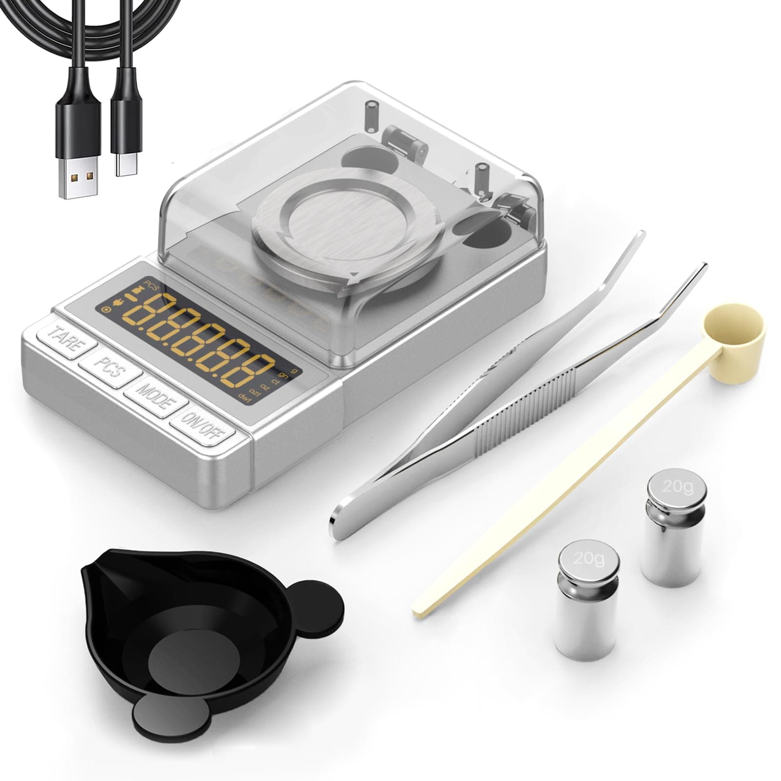 MAXUS ミリグラムスケール 100g/0.001g シルバー