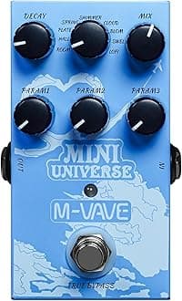 M-VAVE Mini Universe Guitar Pedal Reverb Innovation Unique Sound 9 Reverb Effects Pedals Pure Digital Dual Power True Bypass