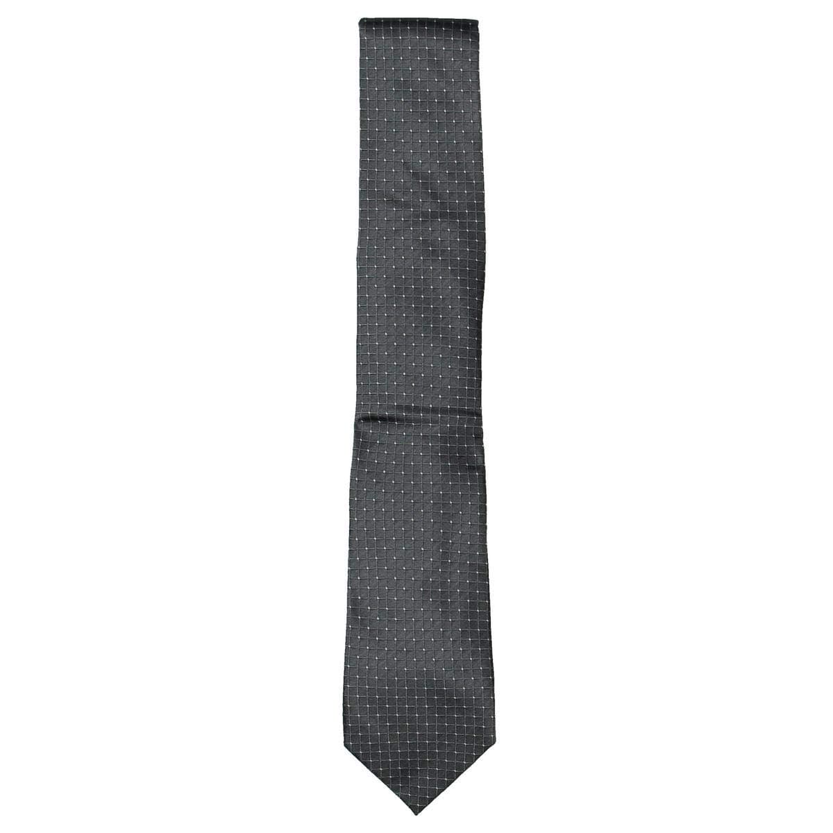 Ryan Seacrest Distinction Mens Victor Dot Grid Silk Pindot Regular Tie Gray O/S