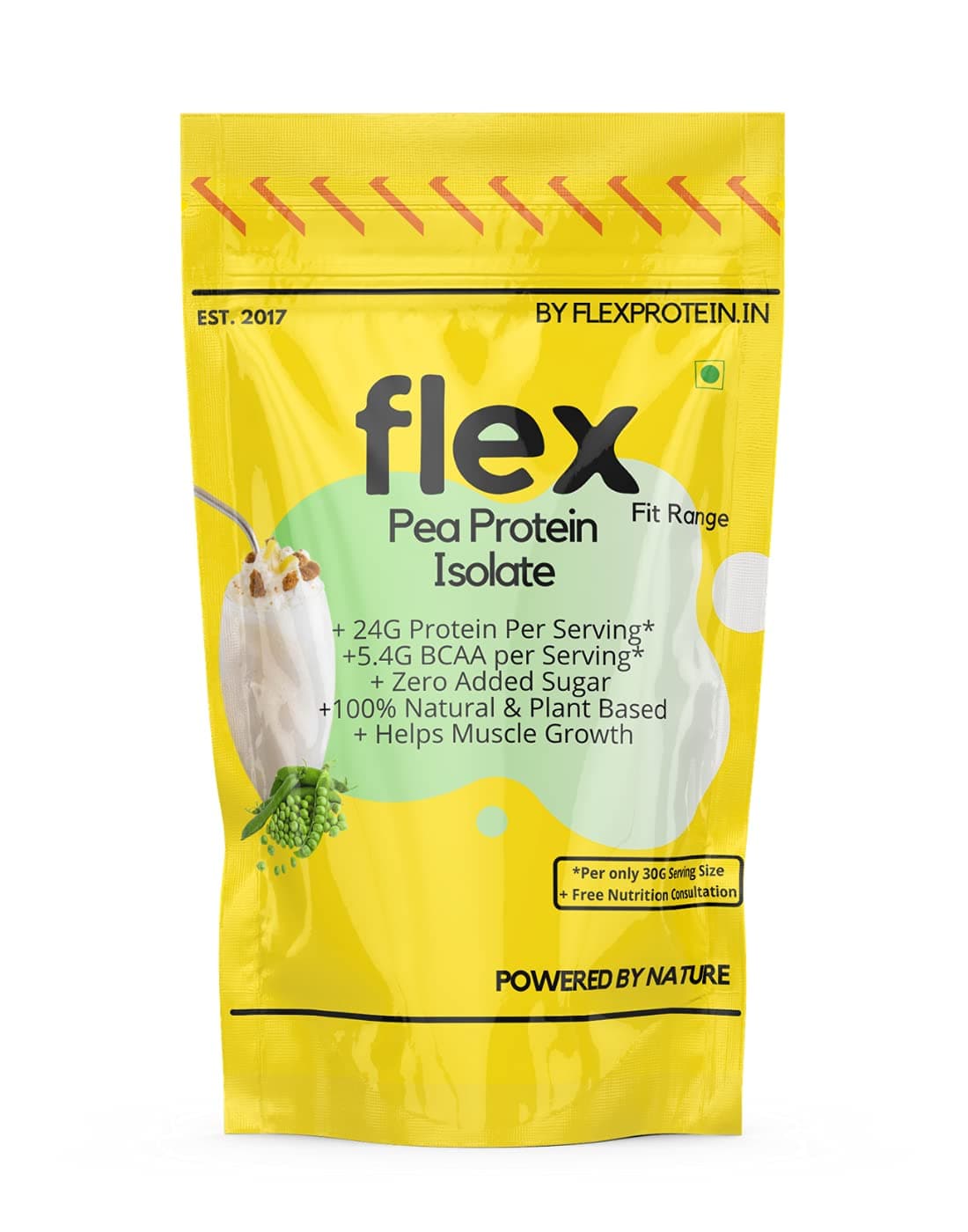 Flex Protein Premium European Pea Protein Isolate (Chocolate Silk With Stevia) 0.5 Kg