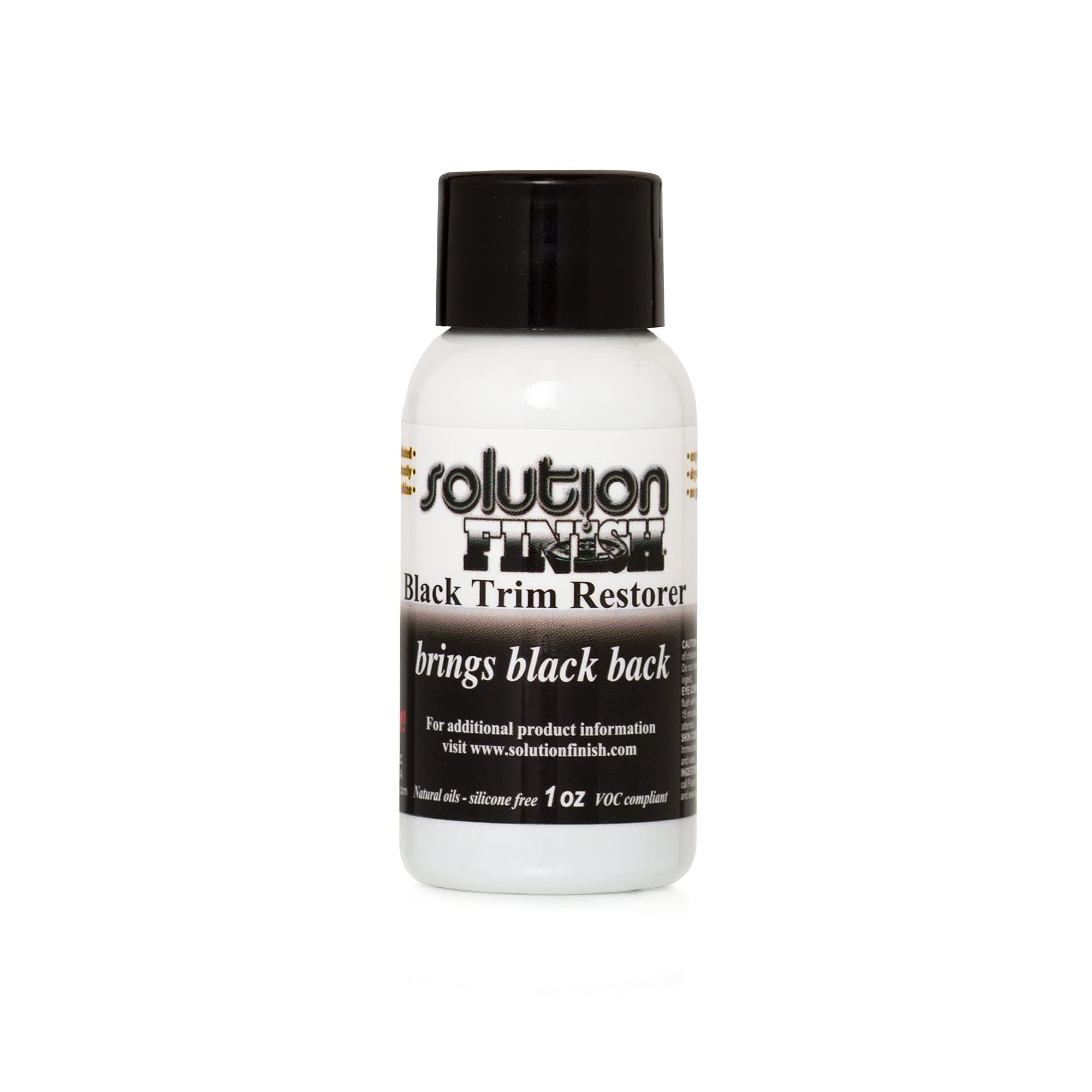 Black Plastic & Vinyl Restorer - Use for Car and Truck Detailing - 1 oz.