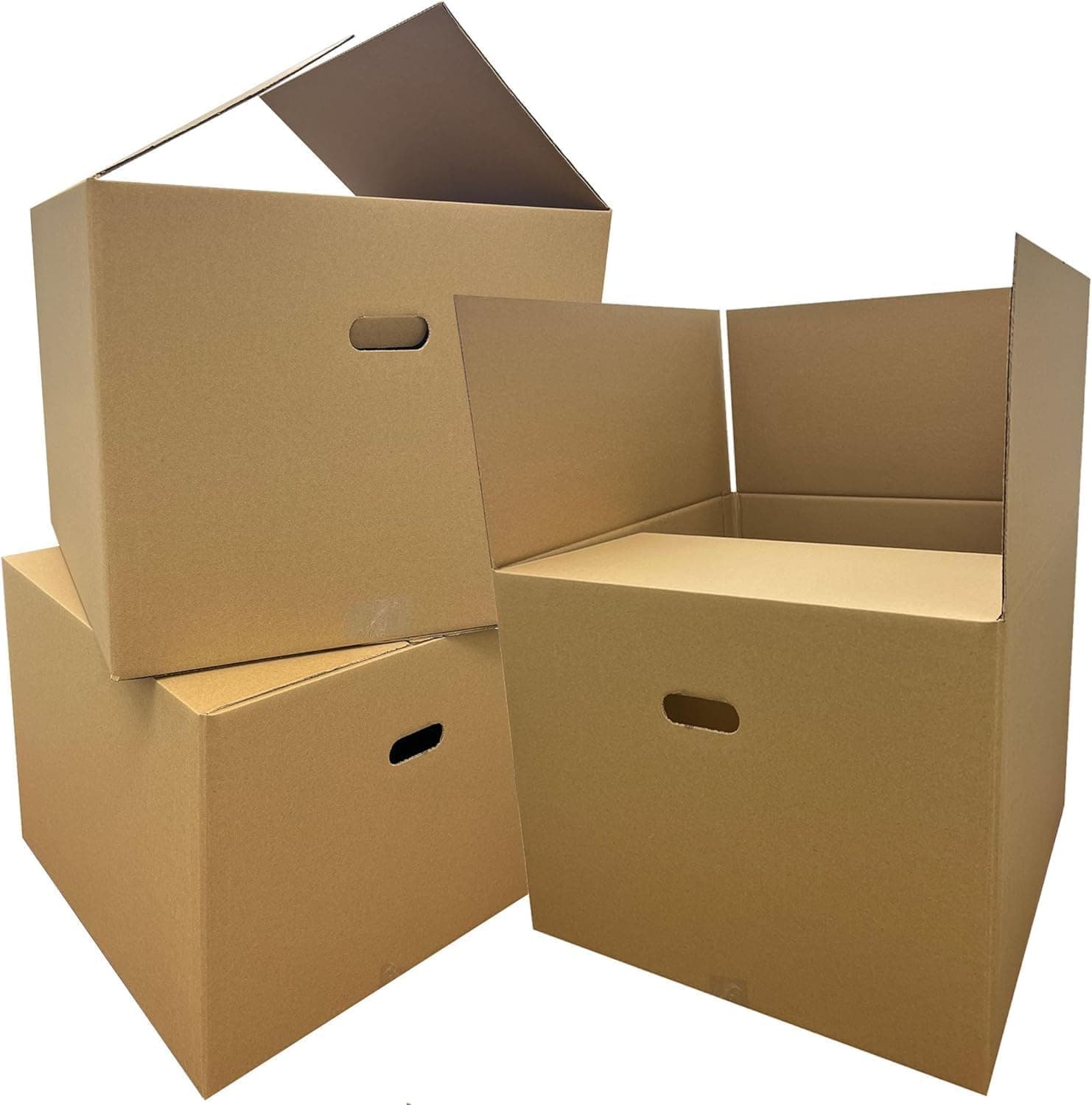 Valuxe 5 Strong Extra Large Cardboard Moving Boxes with Carry Handles - Packing Boxes for Moving House - Perfect For Packaging, Shipping and Storage - 53cm x 30cm x 30cm Cardboard Boxes