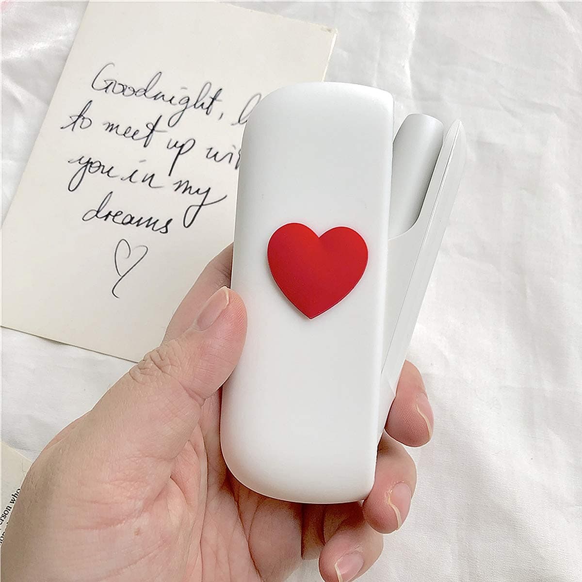 Relubby Electronic Protective Cigarette Case, Iqos 3.0 Waterproof Silica Gel Cigar Box, Portable Wallet Waist Bag Travel Accessories,White