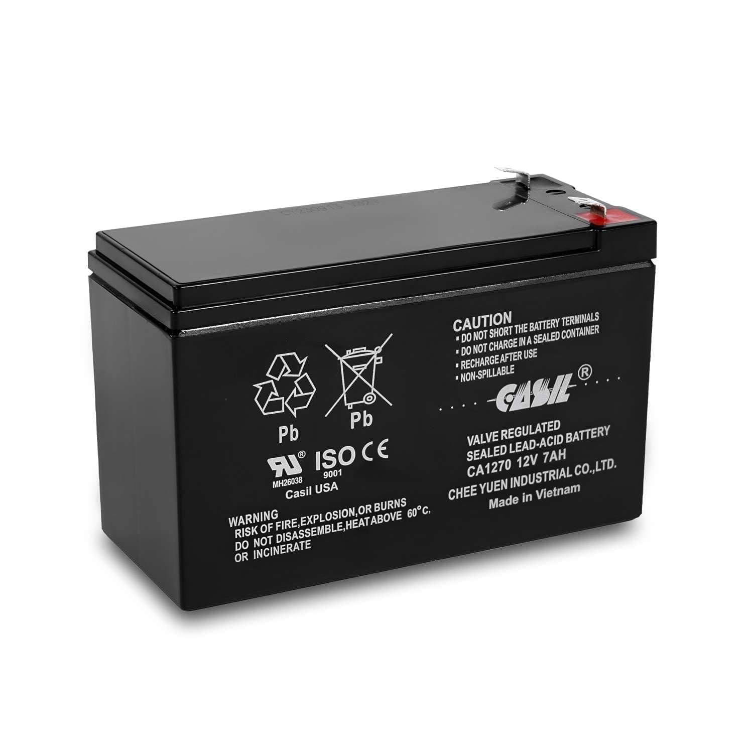 Casil 12V 7AH CA1270 Security Systems 623 Replacement Battery 12V 7Ah