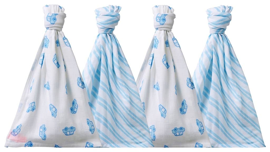 Cuski Super Soft Bamboo Muslins x 4 (London Cabs)