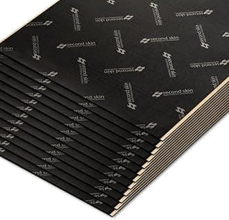 Second Skin Damplifier Pro Premium Car Sound Deadening Material (2mm) – Butyl Rubber Auto Sound Deadener Mat (20 Sq Ft, 12 Sheets) – Made in The USA