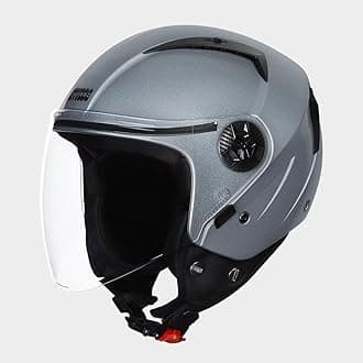 STUDDS Vogue ISI Certified Open Face Motorcycle Helmet for Men and Women with Clear Visor